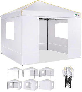 Faltpavillon 3x3m Wasserdicht Stabil UV-Schutz Outdoor Gartenzelt Weiß