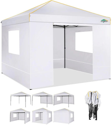 Faltpavillon 3x3m Wasserdicht Stabil UV-Schutz Outdoor Gartenzelt Weiß