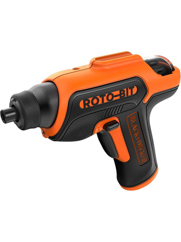 Black + Decker CS36BS Akkuschrauber 3,6V Schraubendreher mit 8 Roto Bit LED 5Nm