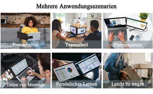 Tragbarer Monitor für Laptop 11,6 Zoll Rotierend Display Bildschirm für Laptop
