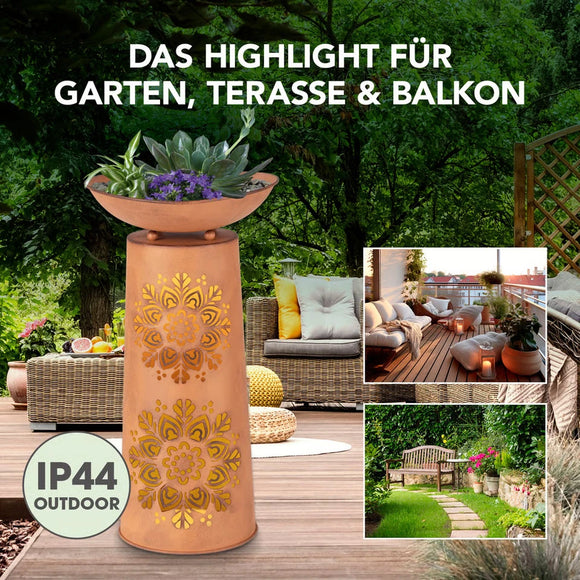 EASYmaxx LED Dekosäule Leuchte Pflanzschale