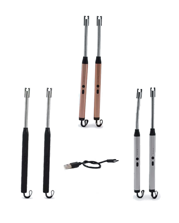 2x USB Feuerzeug Elektrisch Wiederaufladbar Plasma Sturmfeuerzeug Set Windfest