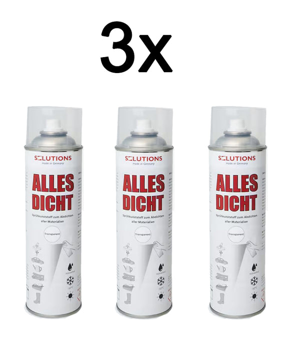 3x Alles Dicht Spray 500ml Dichtspray Abdichtung wasserdicht Flüssigkunststoff