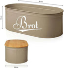 Cuisine Brotkasten Brotdose mit Bambus Deckel-2