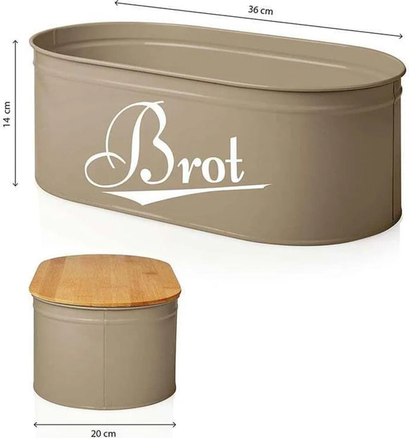 Cuisine Brotkasten Brotdose mit Bambus Deckel