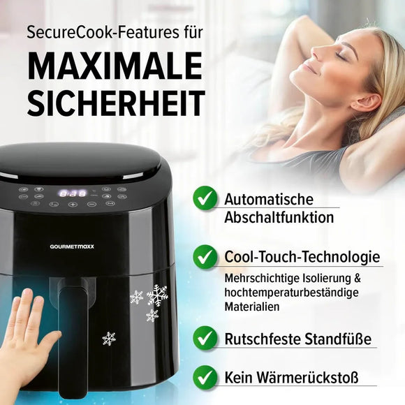 GOURMETmaxx Heißluftfritteuse 4,5L Airfryer 1400W