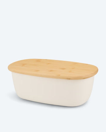 Kaufen creme Brot Aufbewahrungsbox mit edlem Bambus-Deckel 5,4 L Küche Modern