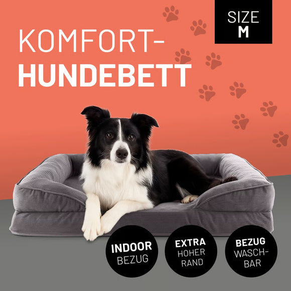 LUMALAND Hundebett Hundekissen Körbchen 90x65cm