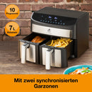 Kochwerk Heißluftfritteuse Doppelkammer Airfryer 7L-2