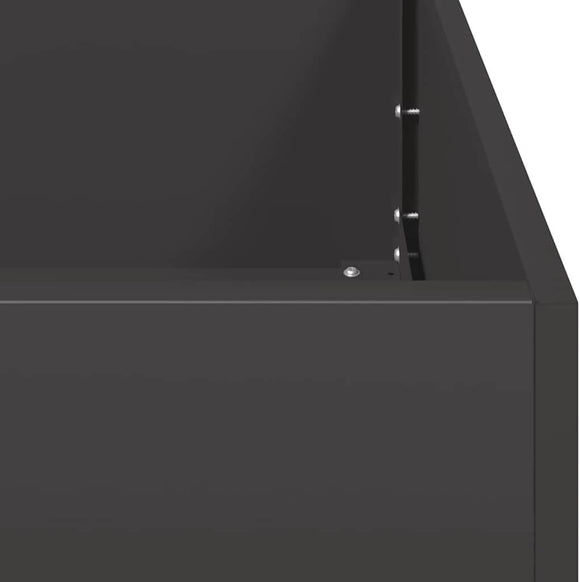 vidaXL Pflanzkübel Pflanzschale Hochbeet Garten Stahl Schwarz 280x40x40 cm