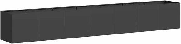 vidaXL Pflanzkübel Pflanzschale Hochbeet Garten Stahl Schwarz 280x40x40 cm