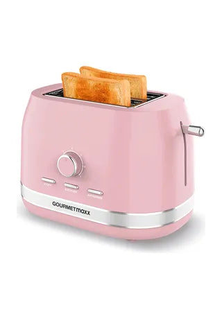 GOURMETmaxx Toaster rosé 2 Scheiben Auftaufunktion 7 Stufen Bröt rösten toasten