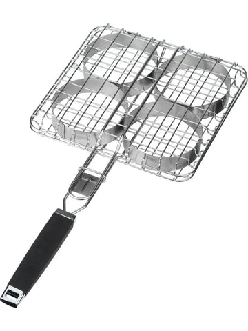 LANDMANN Pure Edelstahl Grillbräter Für 4 Hamburger Patties und Frikadellen