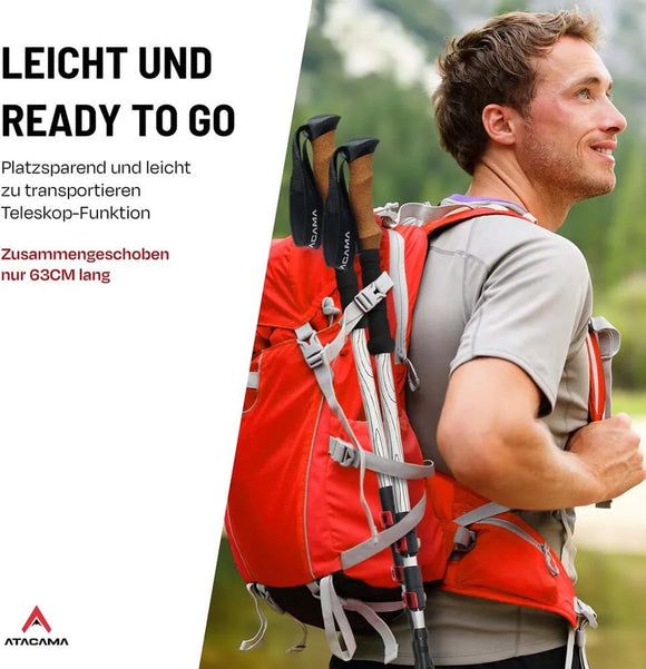 Wanderstöcke faltbar Carbon Aluminium Trekking