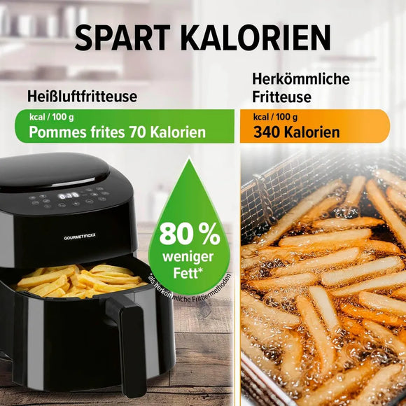 GOURMETmaxx Heißluftfritteuse 4,5L Airfryer 1400W