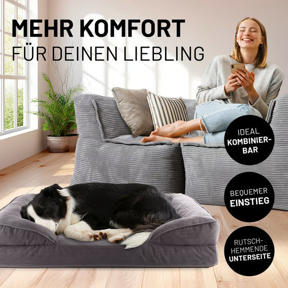 LUMALAND Hundebett Hundekissen Körbchen 90x65cm