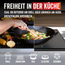 LANDMANN Hochwertiger Grillwok BBQ Gusseisen Grillrost abgeflachter Boden 44,5cm-3