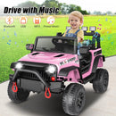 12V Elektroauto für Kinder 2 Sitzer Kinderfahrzeug mit Fernbedienung & LED-Licht-3