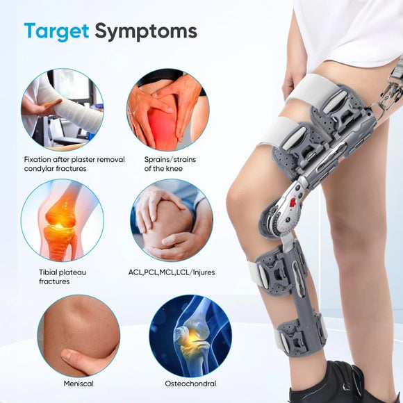 Kniebandage Knieorthese Scharniergelenk Sport Kniestütze Schoner Verstellbar