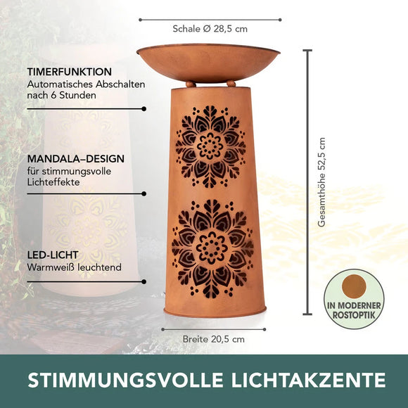 EASYmaxx LED Dekosäule Leuchte Pflanzschale