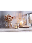 Windlichter aus Glas 3er Set Teelichter 10,5x9 cm 14x12,5 cm 17x15,5 cm-2