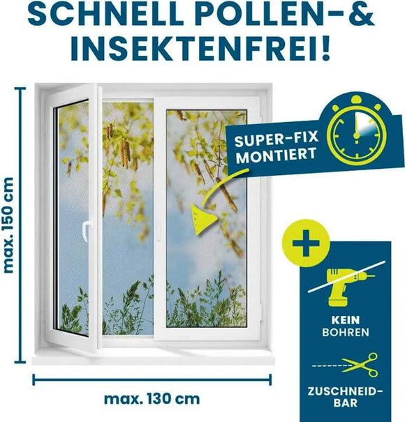 Pollenschutz Moskitonetz Fliegengitter für Fenster