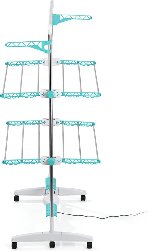 EASYmaxx Wäscheständer elektrisch Gebläse Wäsche Turm Trockner Kleider Ständer