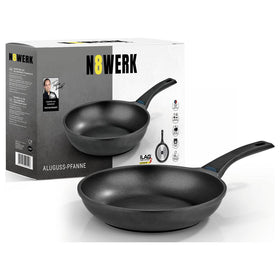N8WERK Aluguss-Pfanne Midnight Edition 28 cm mit Farbwechsel-Temperaturanzeige