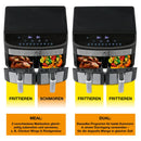 Kochwerk Heißluftfritteuse Doppelkammer Airfryer 7L-5