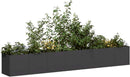 vidaXL Pflanzkübel Pflanzschale Hochbeet Garten Stahl Schwarz 280x40x40 cm-1