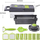 Veggie Manueller Gemüseschneider 14-in-1 Kartoffelschneider Messerreibe Edelstahl-6
