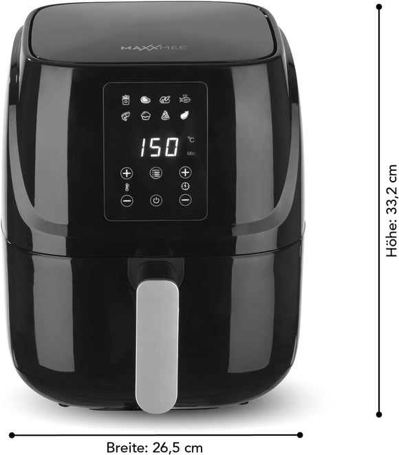 MAXXMEE Heißluft-Fritteuse Digital 3L Heißluftofen, Grill & Fritteuse 1300W