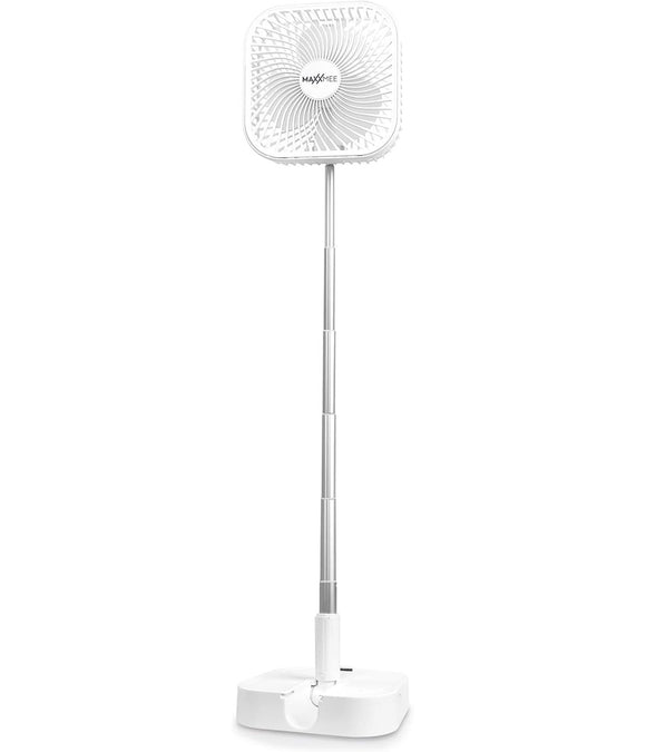Standventilator Tisch-Ventilator 20cm Teleskop Lüfter Akku Leise Reise Kühler