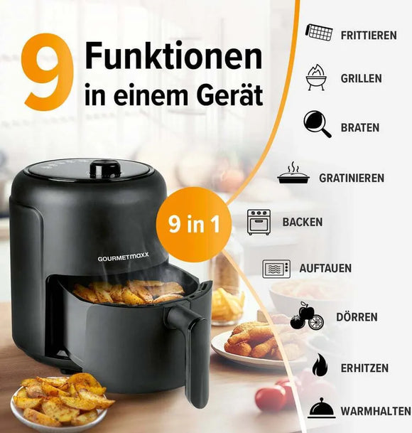 GourmetMAXX Heißluftfritteuse 2,3L Heißluft Ofen