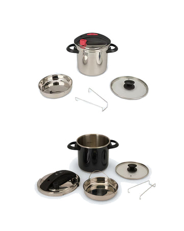 Fast & Easy Schnellkochtopf 5tlg. mit Steamer und Deckel 5,5L Induktion