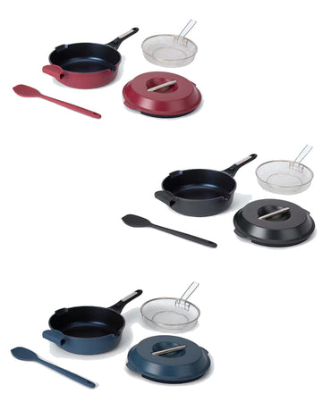 Omnipfanne Bratpfanne Grillpfanne 10-in-1 Pfanne mit Frittierkorb 5tlg Grillen