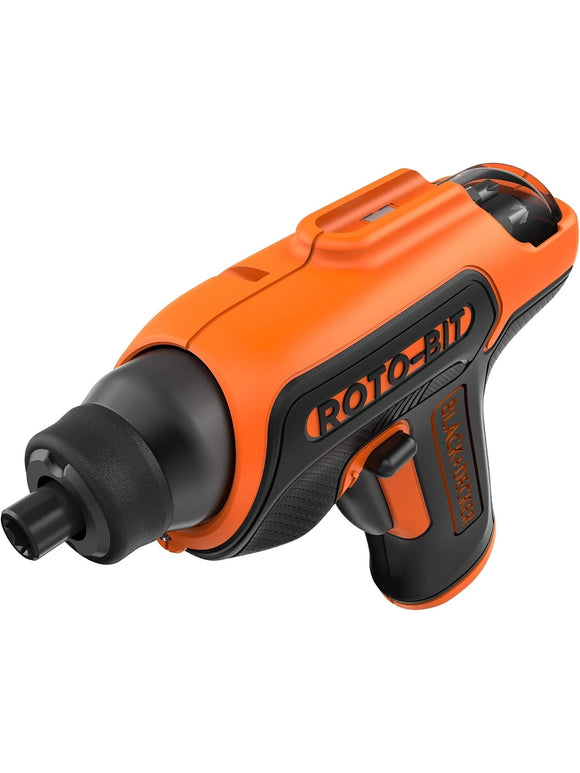 Black + Decker CS36BS Akkuschrauber 3,6V Schraubendreher mit 8 Roto Bit LED 5Nm