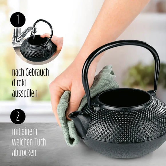 Asia Tee Set 12tlg. Teekanne Tasse Gußeisen