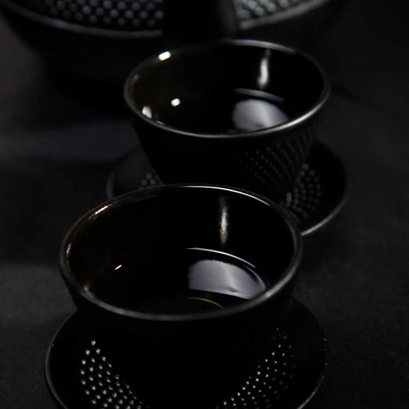 Asia Tee Set 12tlg. Teekanne Tasse Gußeisen