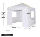 Faltpavillon 3x3m Wasserdicht Stabil UV-Schutz Outdoor Gartenzelt Weiß-5