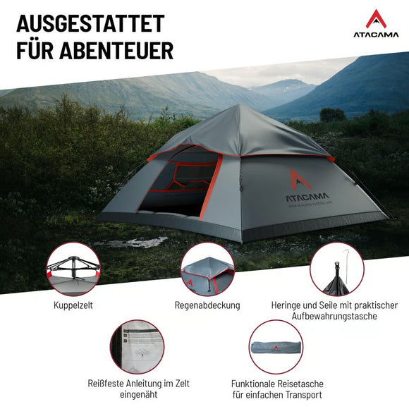 Atacama Camping Zelt 2-3 Personen Wurfzelt
