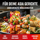 LANDMANN Hochwertiger Grillwok BBQ Gusseisen Grillrost abgeflachter Boden 44,5cm-5