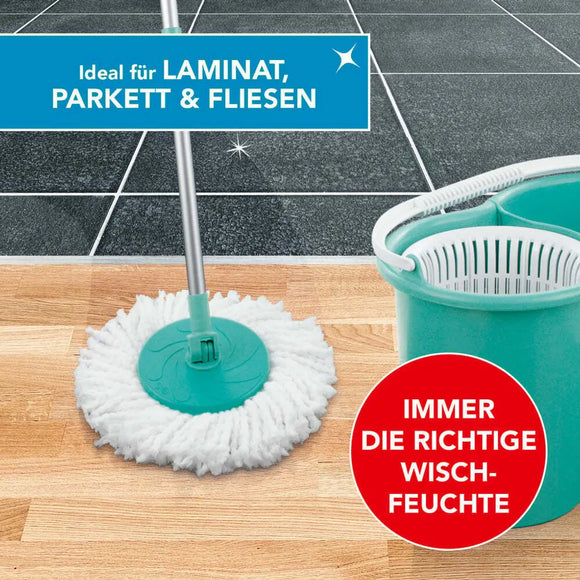 Wischmop Bodenwischer Set 2 Kammer Power Filtersystem Wischen Putzeimer Mopp
