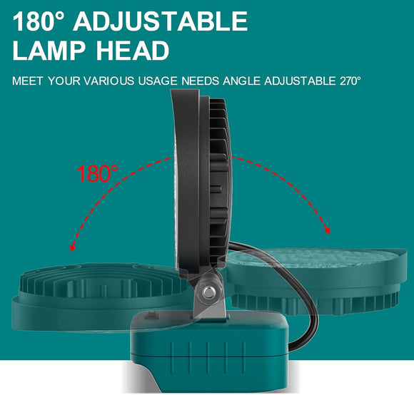 Akku Strahler LED Arbeitsleuchte 18V Kabellos Flutlicht kompatibel mit Makita