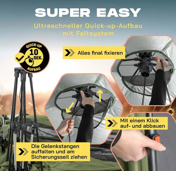 WhereTomorrow Zelt XXL Partyzelt Faltpavillon