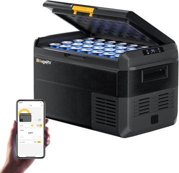 BougeRV CRS Kompressor Kühlbox 40L Griff Tragbar 230V Kühlschrank Auto Camping