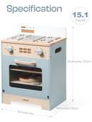 ROBUD Spielküchenofen für Kinder Kinderofen aus Holz mit Zubehör Cupcakes Pizza-8