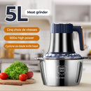Elektrischer Fleischwolf Mixer Zerkleinerer mit 5L Edelstahl-Schüssel 500W-6