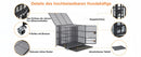 BingoPaw Hundekäfig XXL Transportbox Hundebox Metall mit 3 Türen und 4 Rollen-4