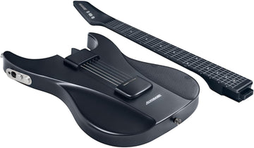 AeroBand Akustik-Elektro-Reisegitarre Saitenlos Abnehmbares Griffbrett Schwarz